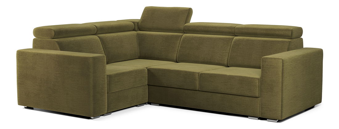 Sarokkanapé Viktoria 2R1 (B) (sötétzöld Monolith 38)