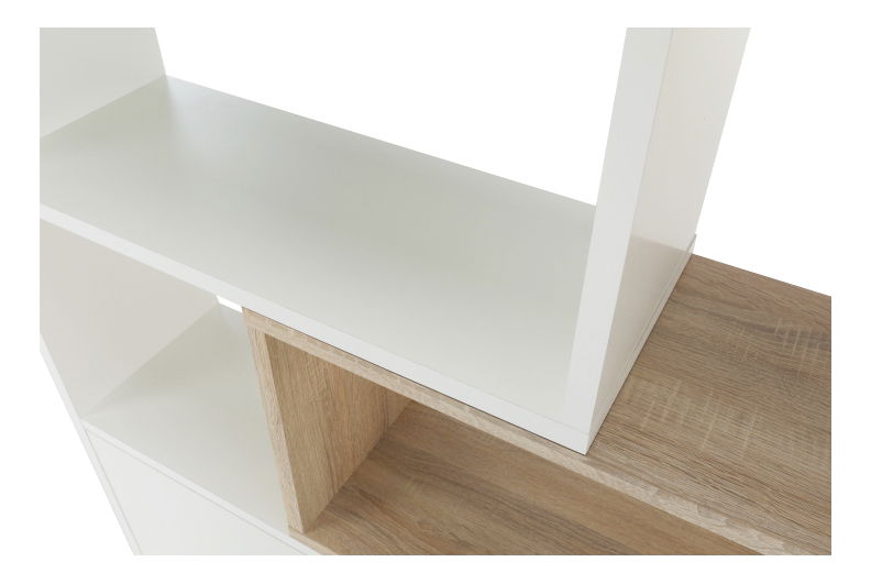 Polcos szekrény Unwest (fehér + sonoma tölgy) *kiárusítás