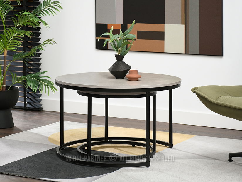 Dohányzóasztal Klara (beton + fekete)