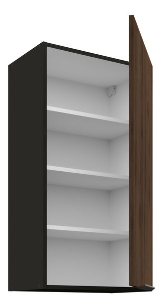 Dulap superior de bucătărie Manana 50 G 90 1F (Cadru: negru mat + front: nuc okapi)