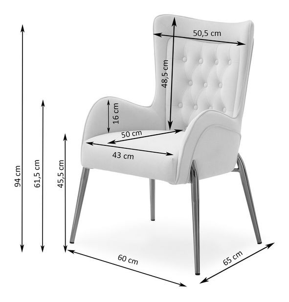 Scaun sufragerie Multe (crem + auriu)
