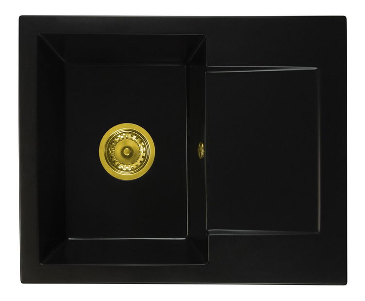 Chiuvetă de bucătărie Dalgam (negru) (cu 3 orificii pentru robinet) (D)