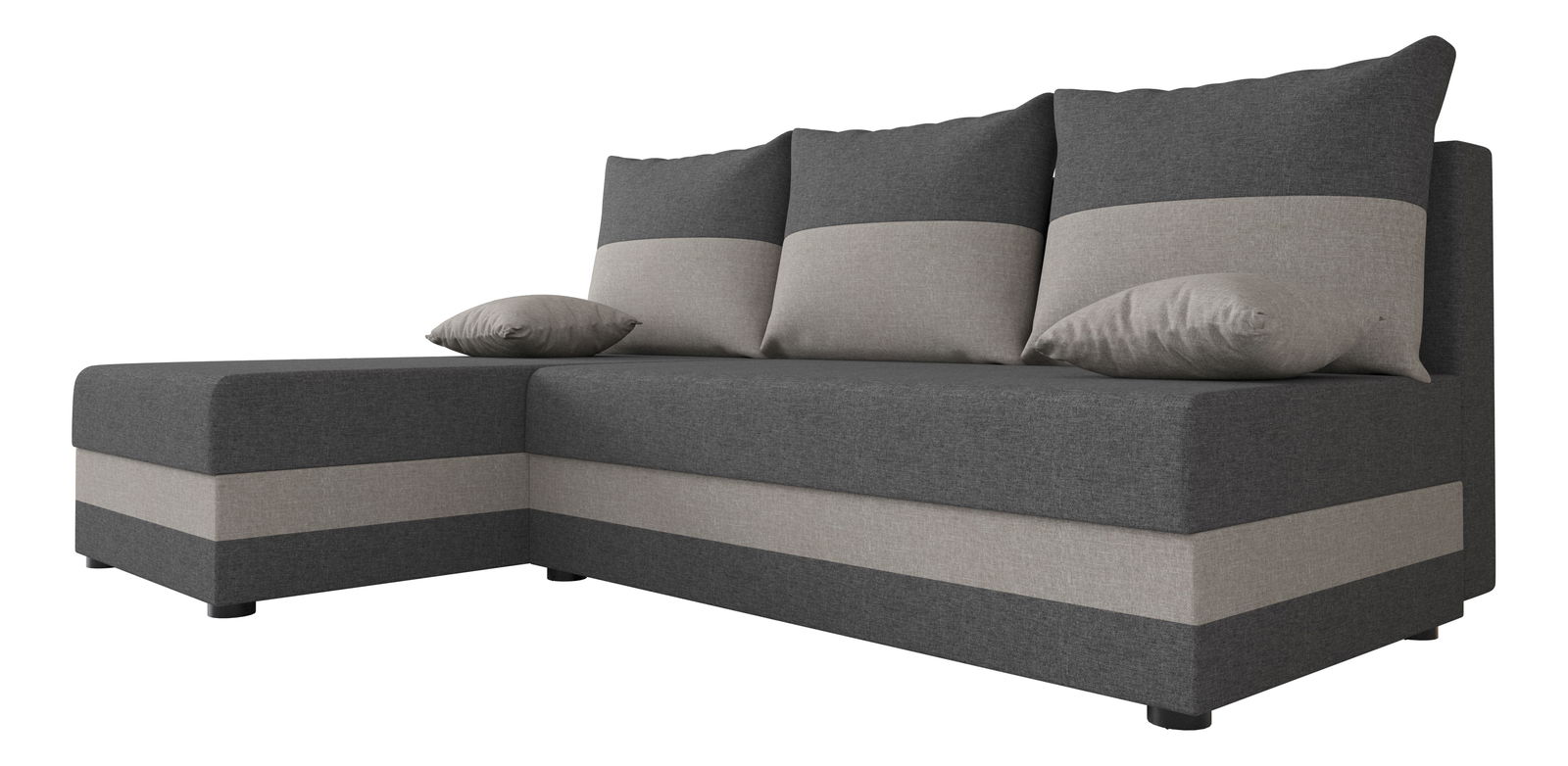 Sarok ülőgarnitúra Harmony L (sötétszürke + szürke) (B)