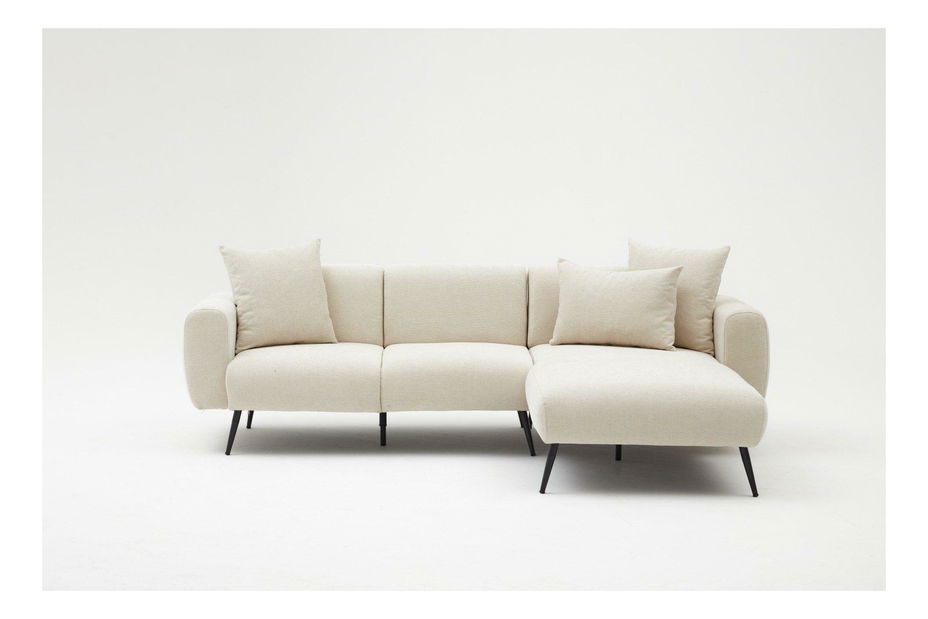 Rohová sedacia súprava Slider (P) (krémová)