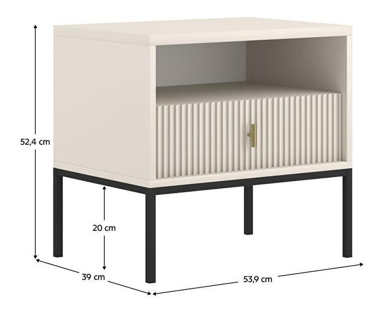 Éjjeliszekrény Vuvaso (fekete + arany) 