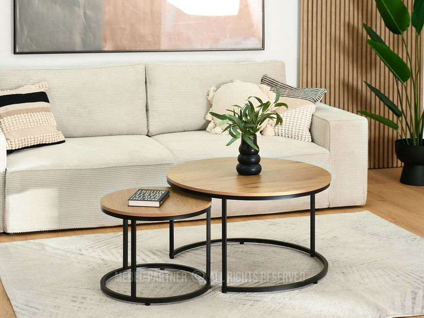 Dohányzóasztal Klara (tölgy + fekete)