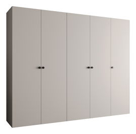 Šatníková skriňa 250 cm Parna 1 (kašmír + čierna)