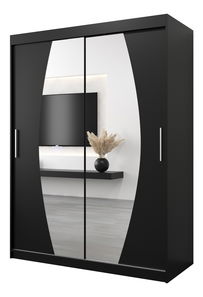 Ormar za garderobu 150 cm Eclipse (crna mat + crna mat)