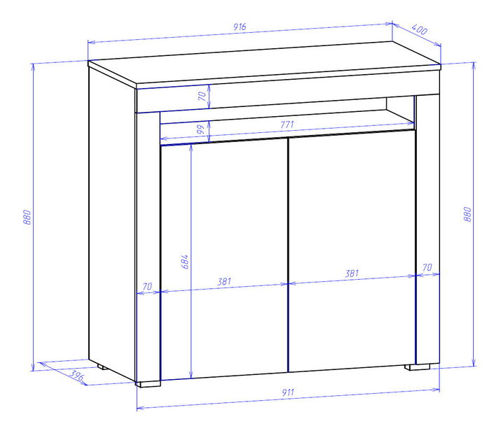 Vitrína Greta (čierny lesk + čierna matná)