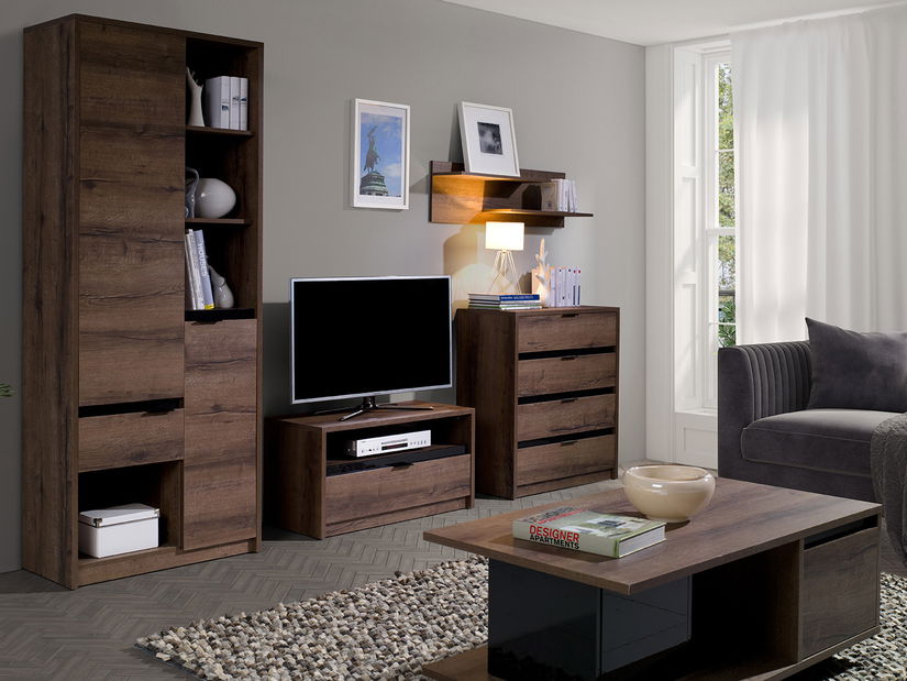 TV asztal Desayuno RTV1SZ (monastery tölgy + fényes fekete)