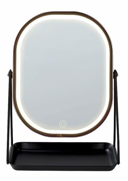 Oglindă cosmetică Dinora (rozauriu) (cu iluminat LED)