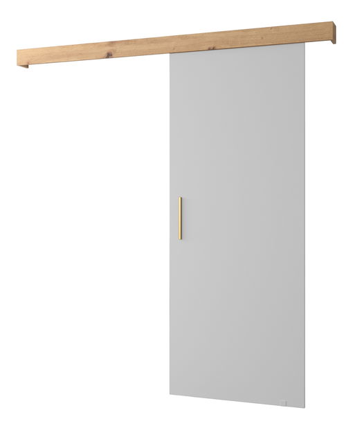 Tolóajtó 90 cm Sharlene I (matt fehér + artisan tölgy + arany)