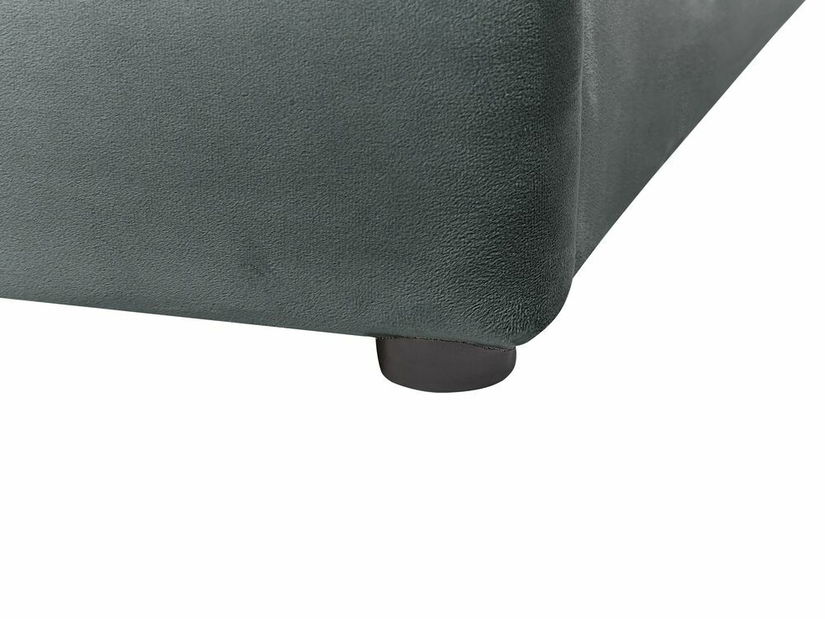 Franciaágy 180 cm Belize (sötétszürke) (ágyráccsal) (tárolóhellyel)