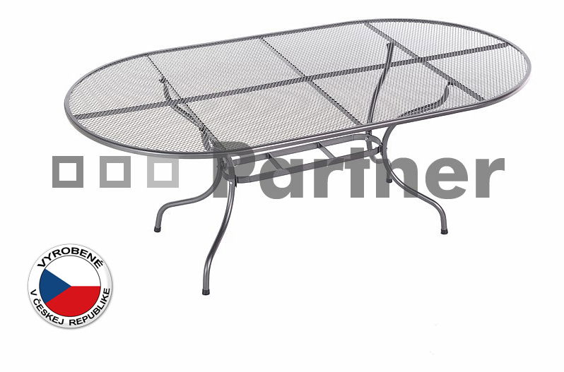 Záhradný stôl oválny 160 x 95 cm (kov)