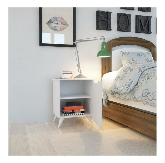 Éjjeliszekrény Eska (fehér)