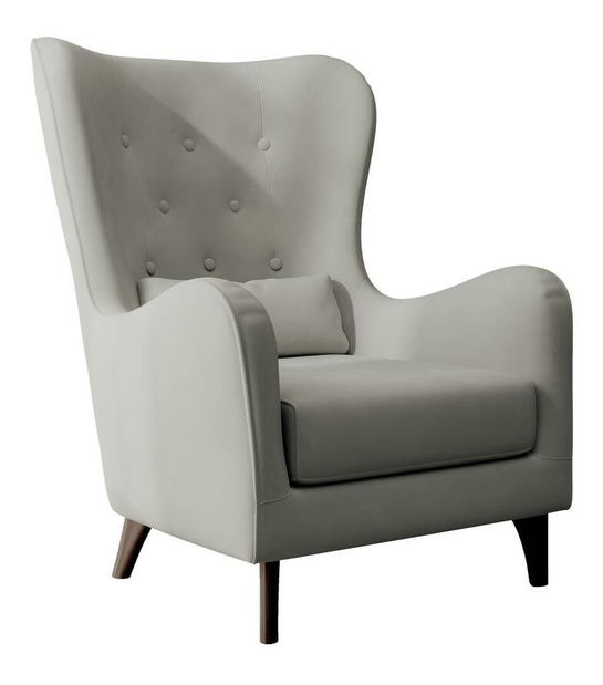 Fotel lábtartóval Calimero II (szürke + wenge)