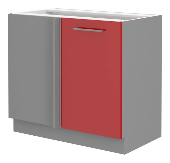 Dulap inferior de bucătărie Roslyn 105 ND 1F BB (Roșu + gri)