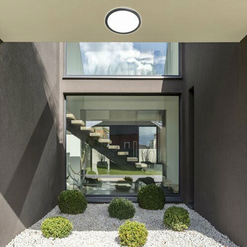 Vanjska LED stropna svjetiljka Inverness (bijela + crna)