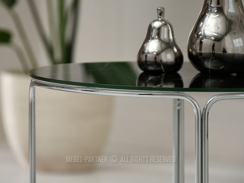 Stolić za kavu Belianni Zest (crni mramor + krom)