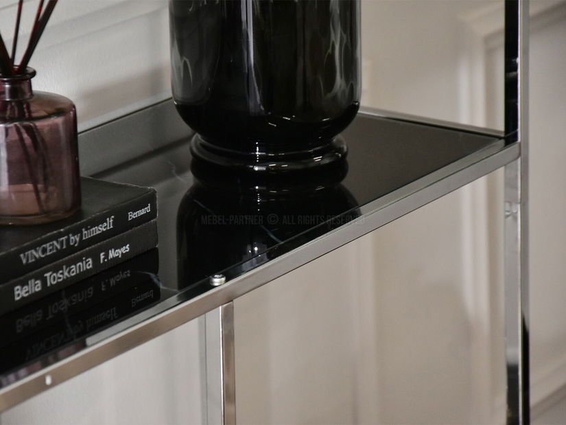 Regál Crips (fekete márvány + króm)