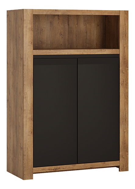 Ormarić Lacetta HAVK01 (hrast lefkas s tamni + crna)