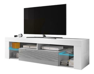 TV ormarić/stolić Bionca (s rasvjetom) (bijela + siva)