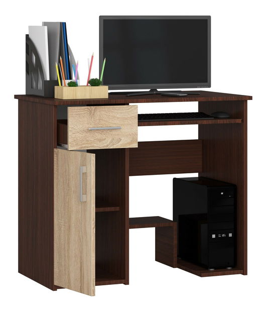 PC asztal Jaloms (wenge + szonoma tölgy)