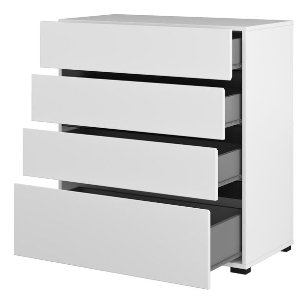 Komód Crossroad S28 (fehér + fekete)