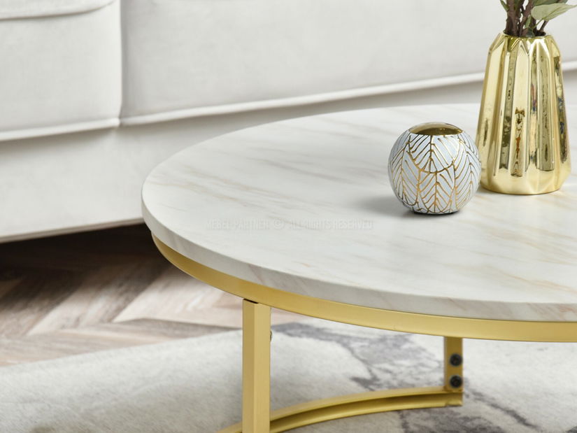 Stolić za kavu Kolja stolić Xl (bež + zlatna)