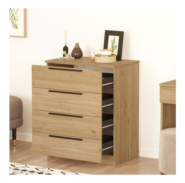 Komoda Lomboretta 4 (orah + crna)