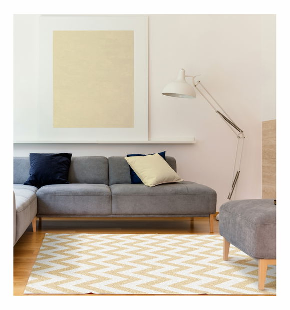 Koberec 57x90 cm Alissa 1 (béžová + biela)