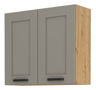 Gornji kuhinjski ormarić Lucid 80 G 72 2F (hrast artisan + claygrey)