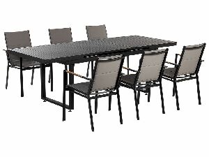 Set mobilier de grădină Valerian/Busetta (aluminiu negru) 