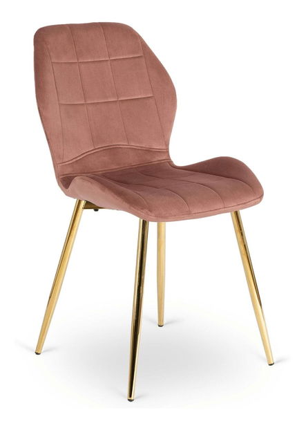 Set mobilier sufragerie Tengo (auriu + roz) (pentru 4 persoane)