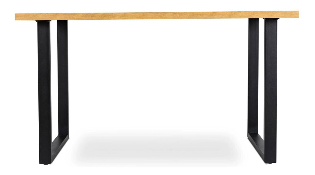 Masă sufragerie Gravamenes (stejar auriu + negru) (pentru 6 persoane)