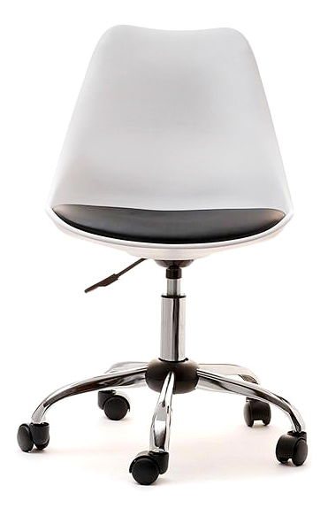 Stolička Large Otoc (biela + čierna + chrómová)