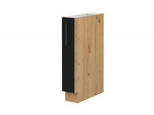 Dulap inferior pentru coș Morgan 15 D 3 CARGO BB (Stejar artisan + negru)