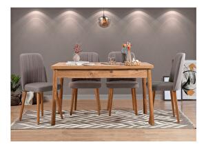 Set mobilier sufragerie Bimuvo 5 (pin atlantic + gri) (pentru 4 persoane)