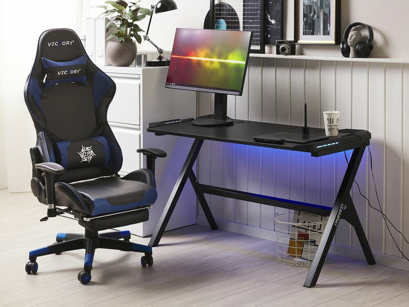 PC stolík DAVERO (čierna)