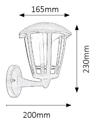 Vonkajšie svietidlo Sorrento 8126 (matná čierna )