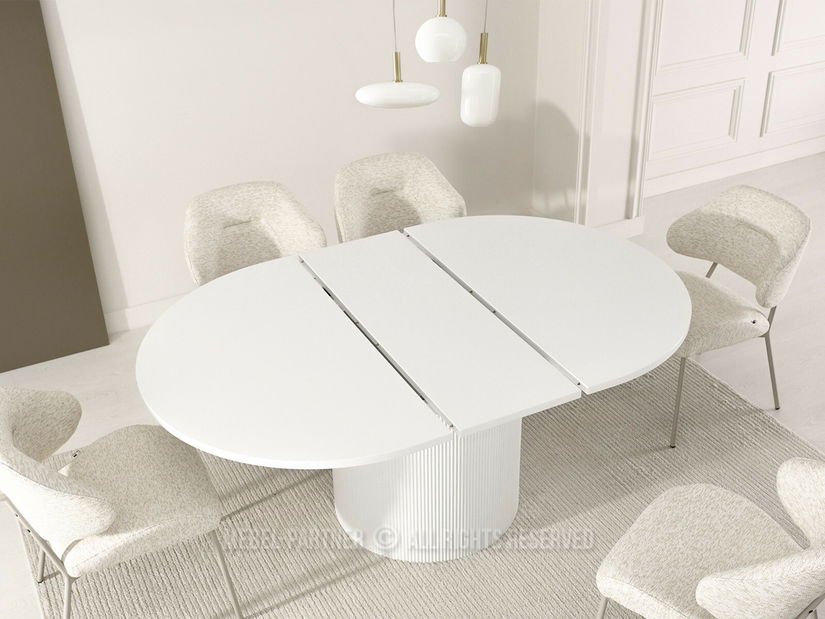 Jedálenský stôl Paga (biela)