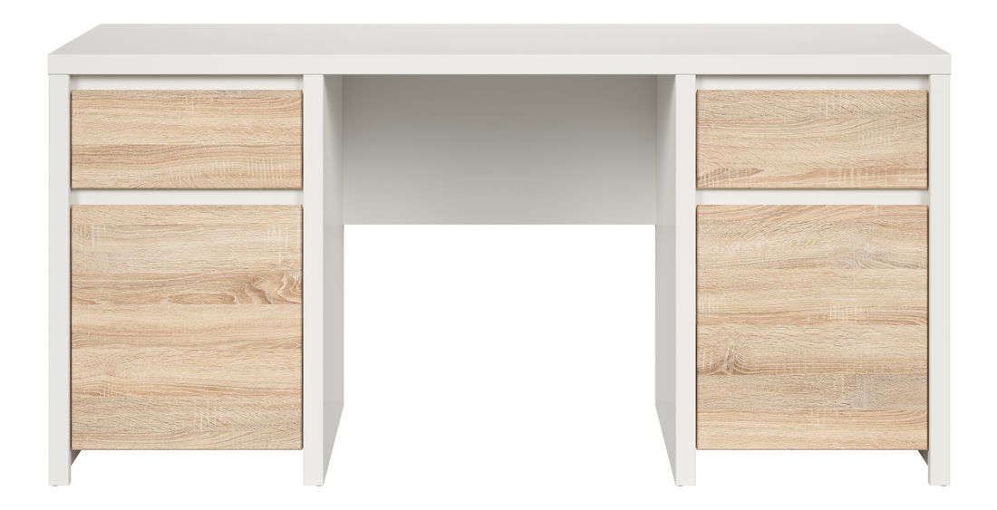 PC stolík BRW Kaspian BIU2D2S/160 (biela + dub sonoma)