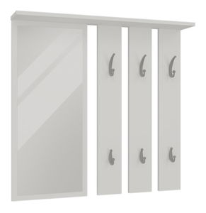 Vešiakový panel Oasis 1 (biela) (so zrkadlom)