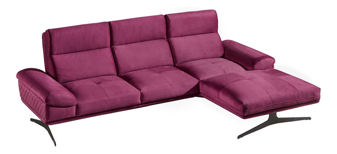 Sarokkanapé Gaylene (sötétrózsaszín) (J)