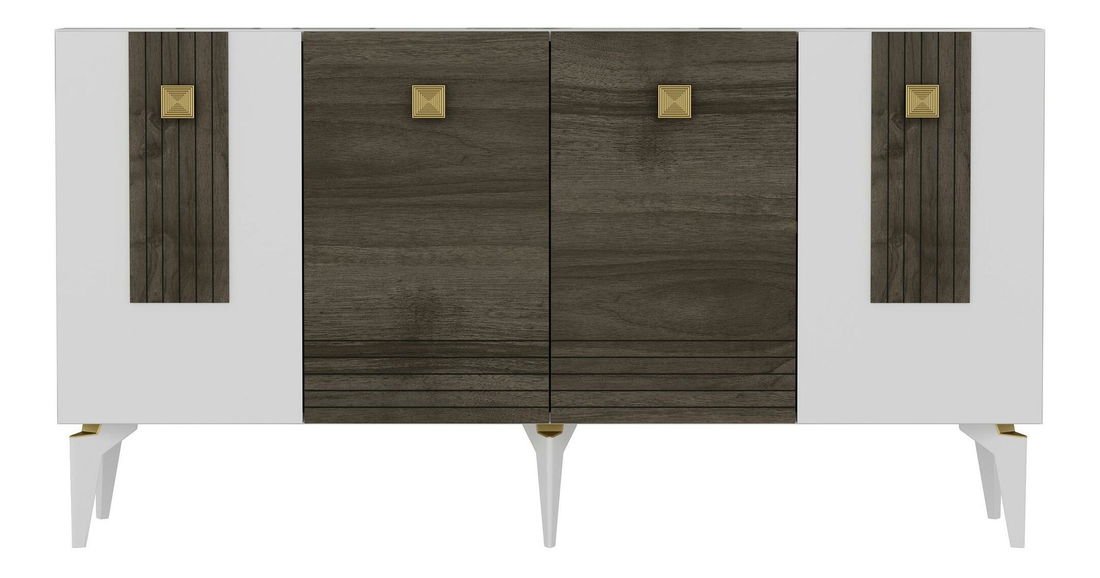 Konzolový stolík Nobate 1 (biela + orech) 