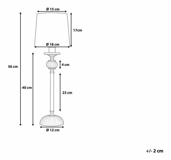 Asztali lámpa Koral (fekete)
