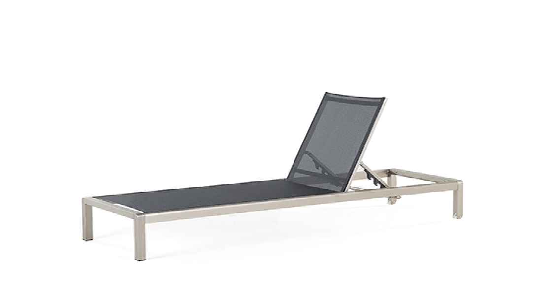 Záhradné lehátko Foli (čierna)