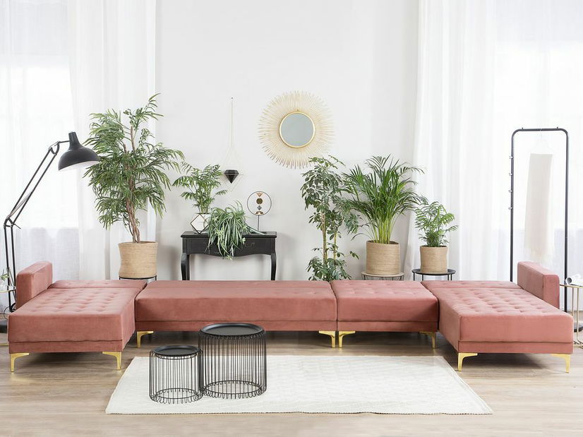 Colțar de grădină în formă de U ABERLADY 1 (roz) (S)