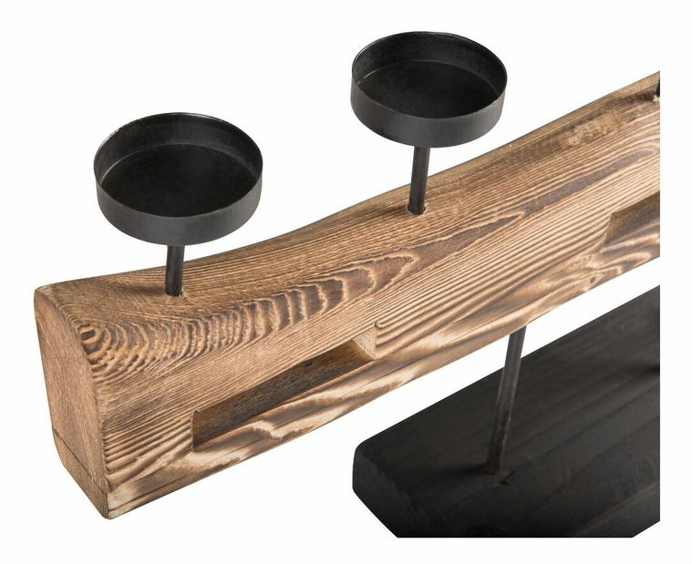 Gyertyatartó GARDINER (36 cm) (világos fa)