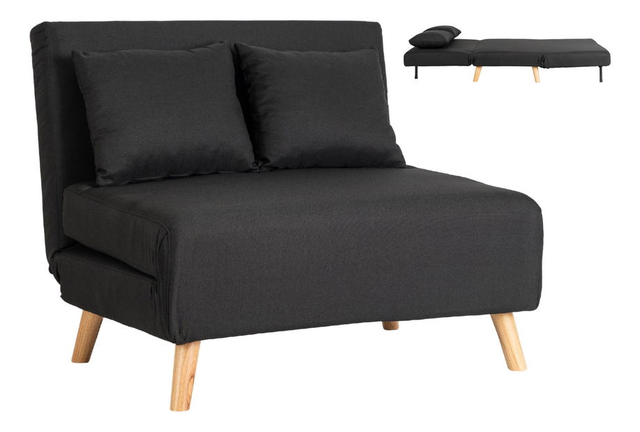 Fotelja na razvlačenje Motecacleta 2 (crna) 